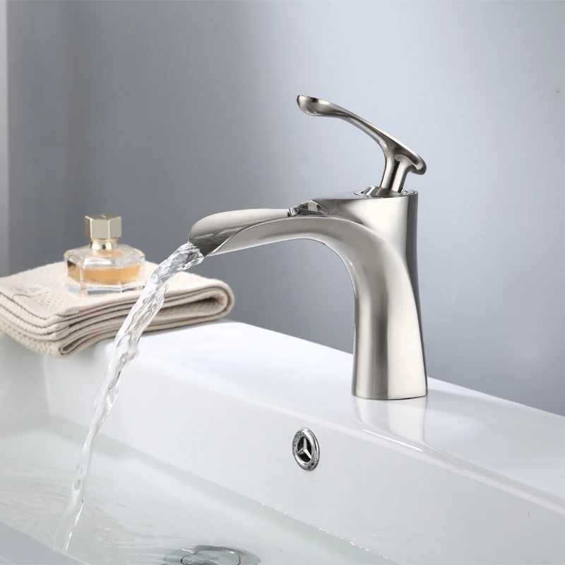 Modern high quality bathroom brass hot and cold water mixer faucet factory wholesale fashion bathroom sink basin faucet