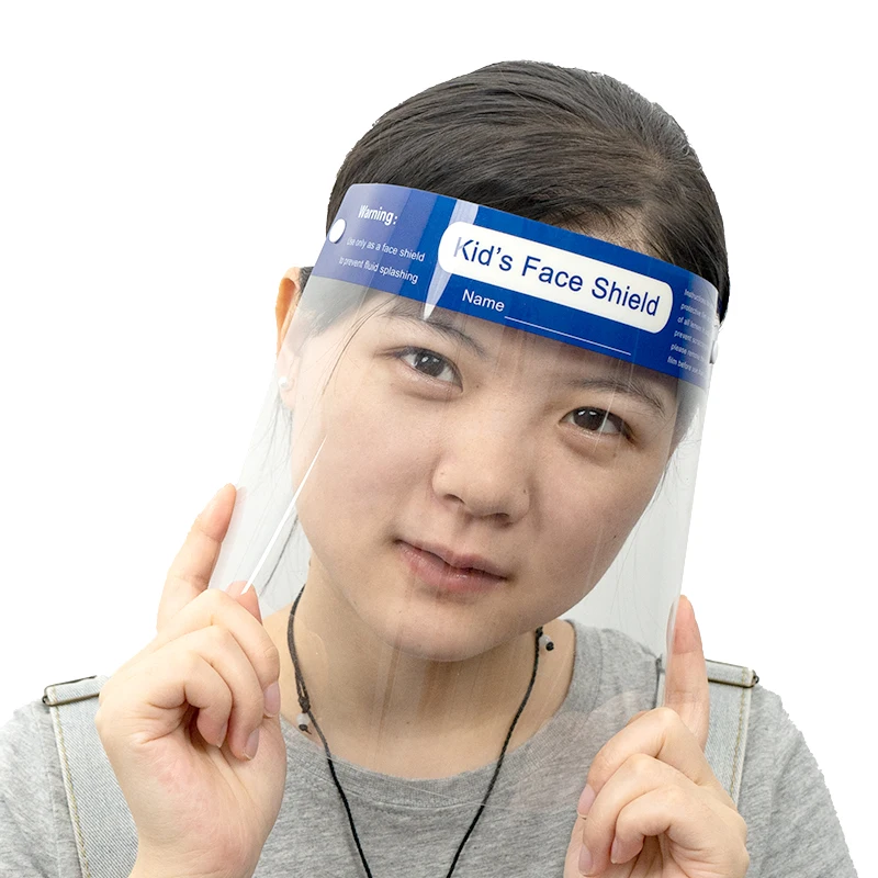Anti Fog Transparent Safety Face Shield Color Clear Plastic Kids Face Shields