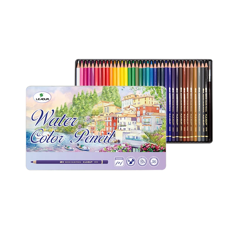 72pcs Premium Color Pencils Set Wood Soft Watercolor Pencil For Drawing watercolor pencil In Tin Box for Artist and Beginner