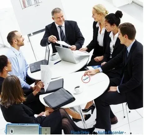 Custom Mini One Key Recording USB Disk Audio Recorder Keychain Voice Recorder for Lectures Black