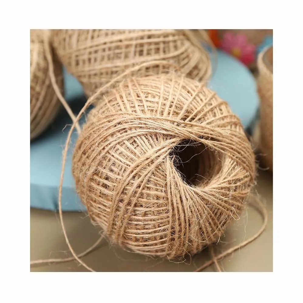1mm*100m decorative jute sisal hemp rope diy party club handmade braided twine string package decoration jute ball hemp rope