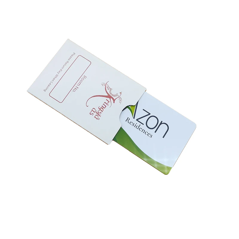 Zuoluo quality hotel key card with custom design hot sale white pvc card Custom key card sleeve