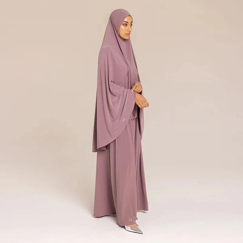 Factory Custom Dubai Traditional Muslim Clothing Women Essential Fashion Turkey Nida Niqab Jilbab Full Length Prayer Khimar