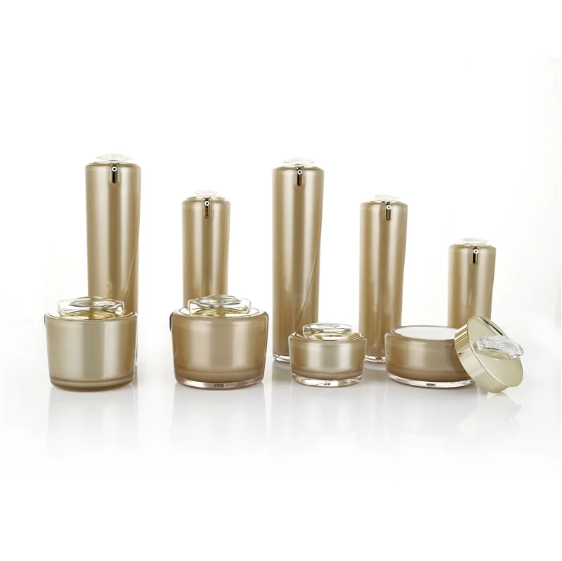 Korean style round luxury anti wrinkle acrylic jar 30g anti wrinkle Plastic round jar face cream cosmetic round jar