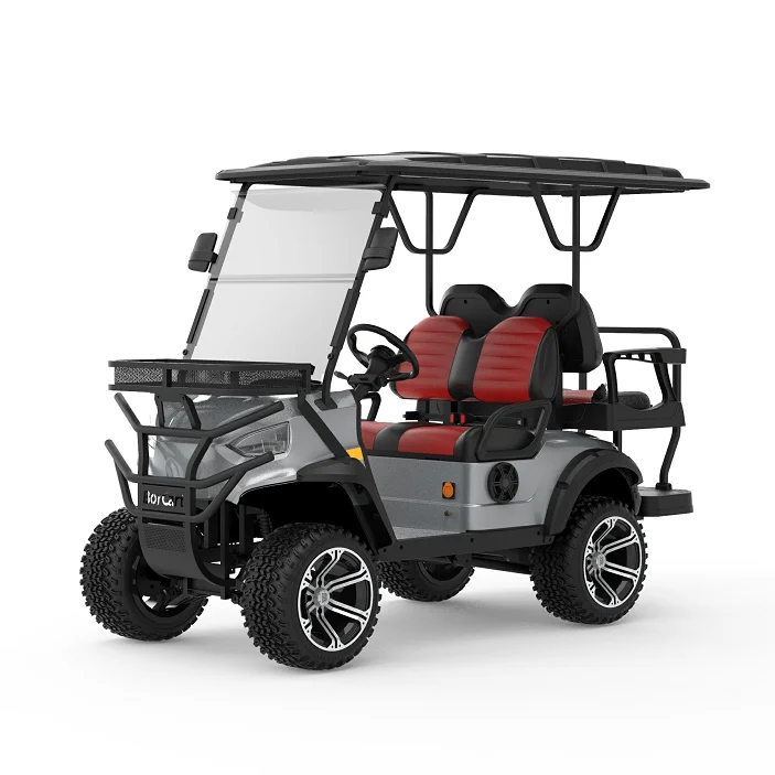 2022 Latest Original Design Cheap 2 and 2 Seater High Chassis Electric Golf Carts Customized Mini Golf Cart