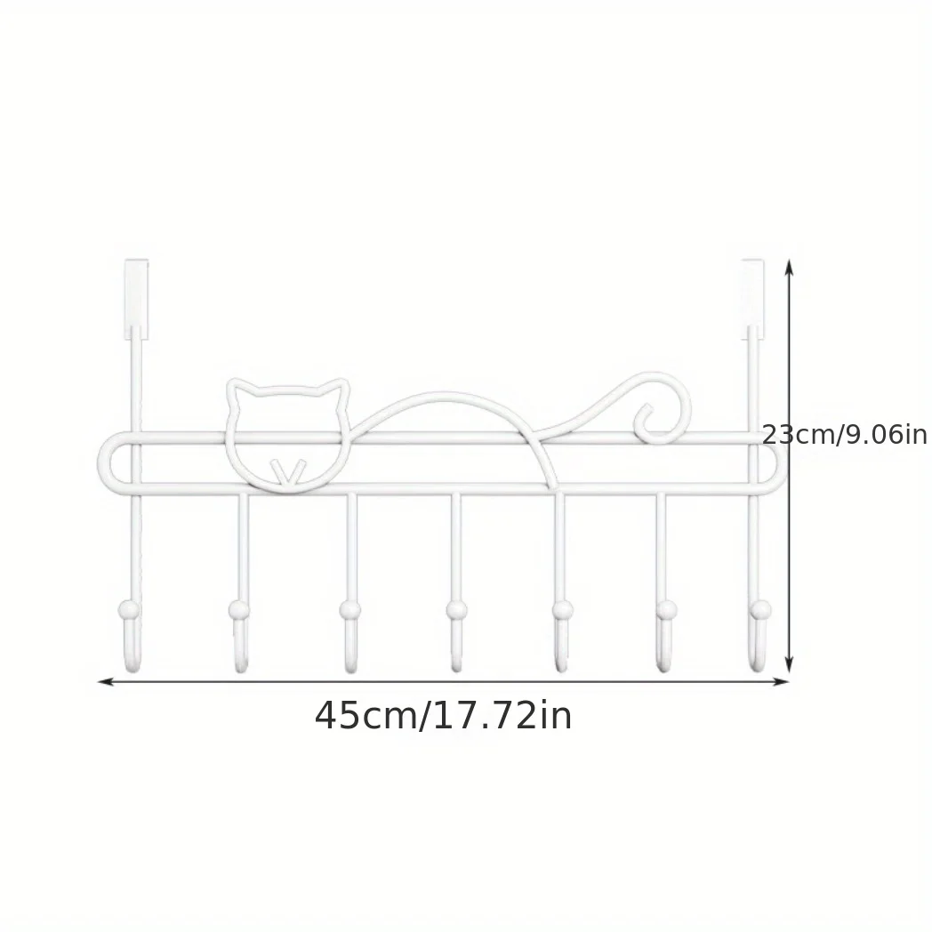 Kitchen Storage Rack Hooks Bedroom Door Rear Hook Clothes Hanger Holder Bags Towel Key Organizer Hooks