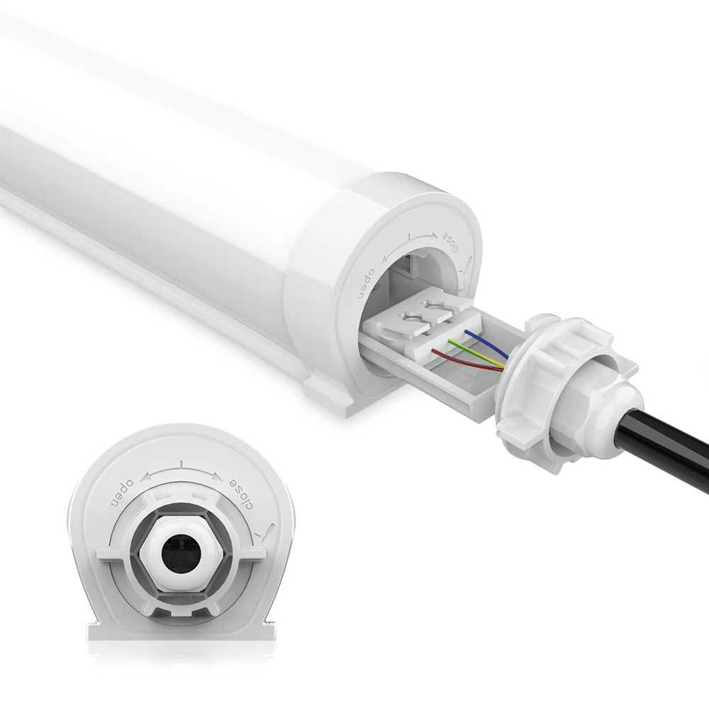 Stock In Germany 120cm 150cm 35w 50w 130lm/w Linkable Waterproof Led Linear Light Suspended Plastic Led Tri-proof Light