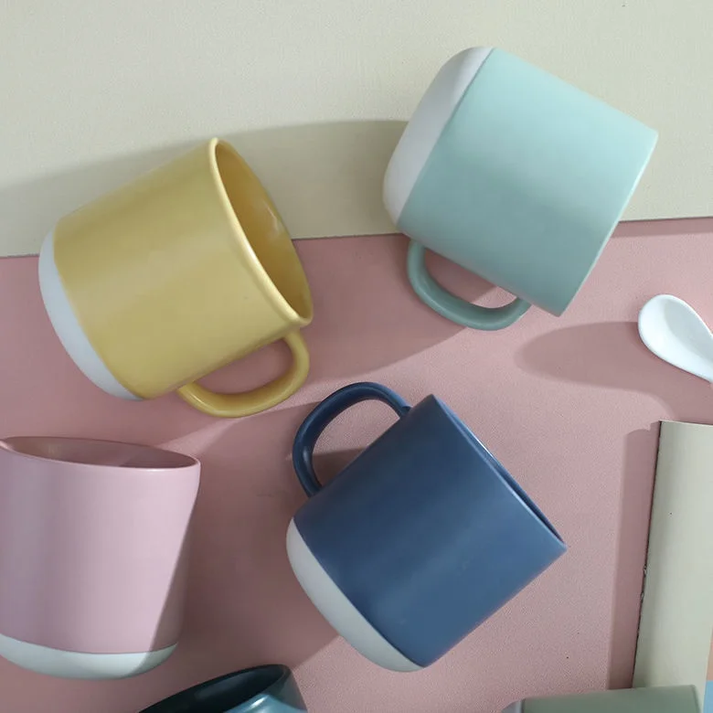 Colorful Macaron Cute milk cup Wholesale Mug Bulk Ceramic Mini Mugs bulk kids mug