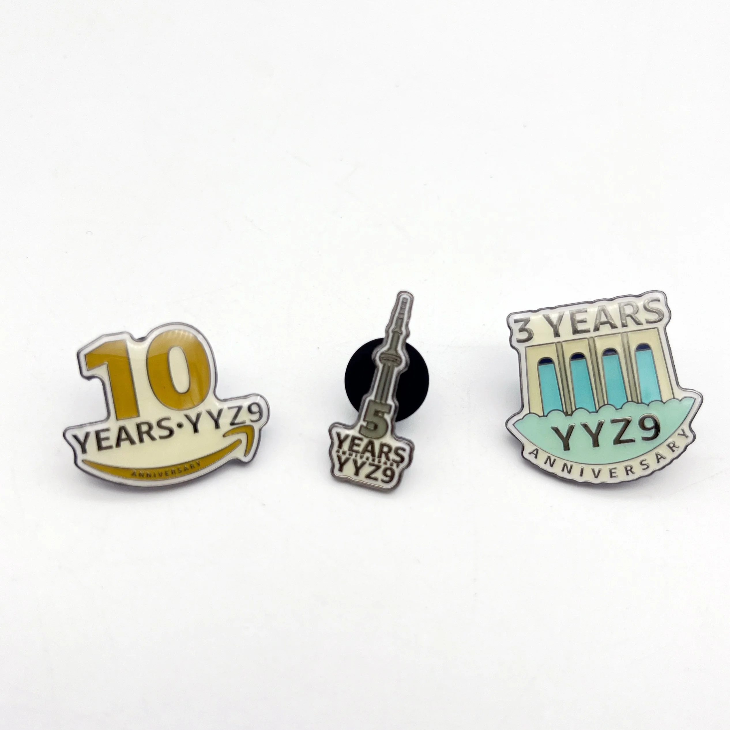 Zinc alloy metal pin soft enamel epoxy label pin