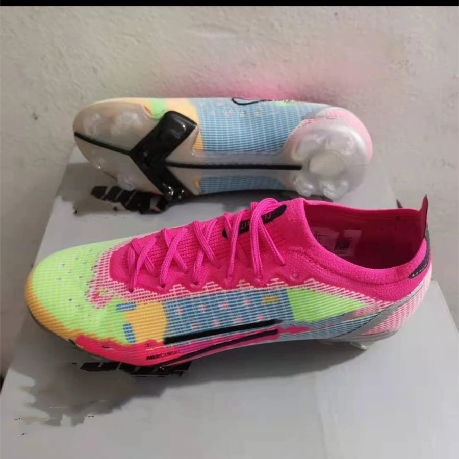 14th generation student low-cut waterproof knitted FG football shoes competition training shoes