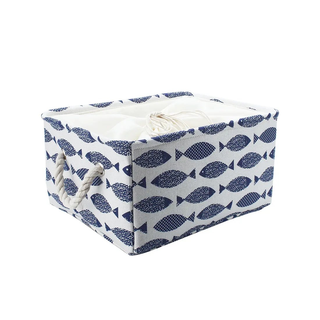 Top quality Laundry  Storage Bins Basket Container with Handles Drawstring