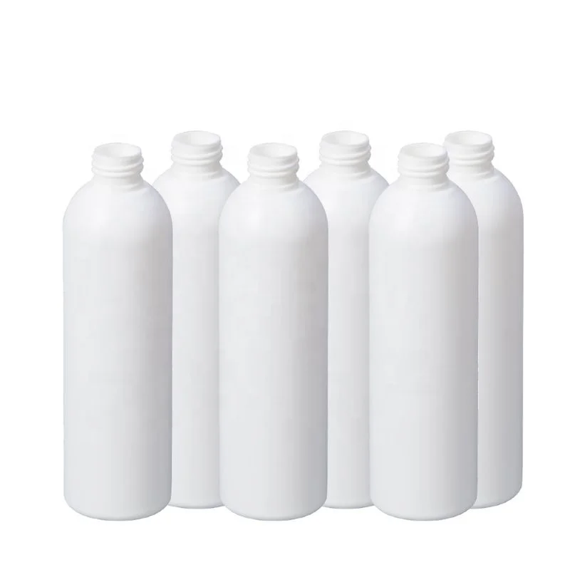 Plastic HDPE Round Lotion Bottle 250ml 8oz White PE Screen Printing Carton Packing Customized Cosmetic Packing Screw Cap SMK