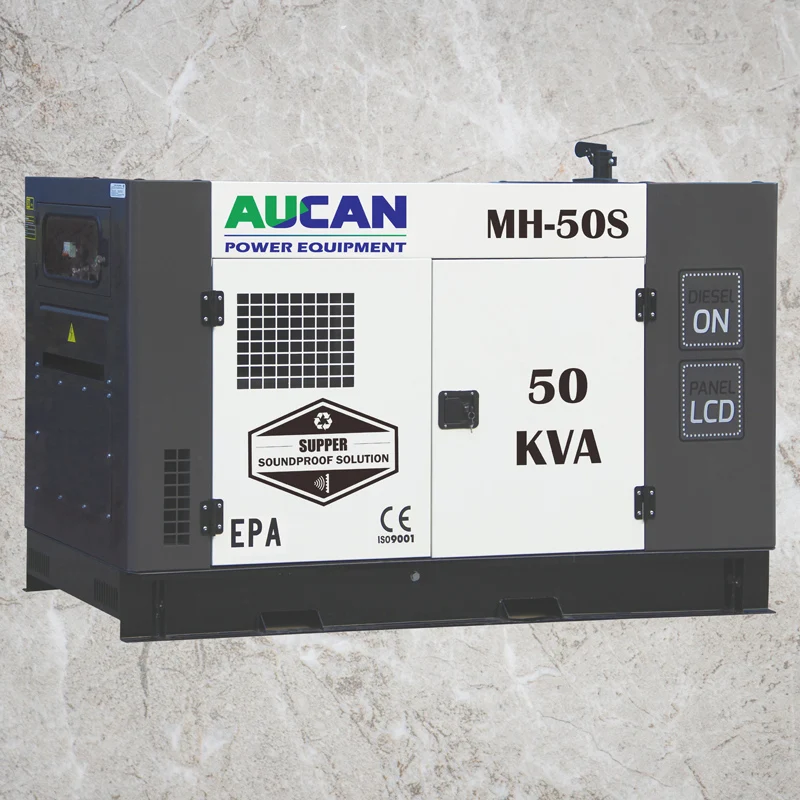 50kva Diesel power generator for home backup super silent type digital inverter generator single cylinder air cooled