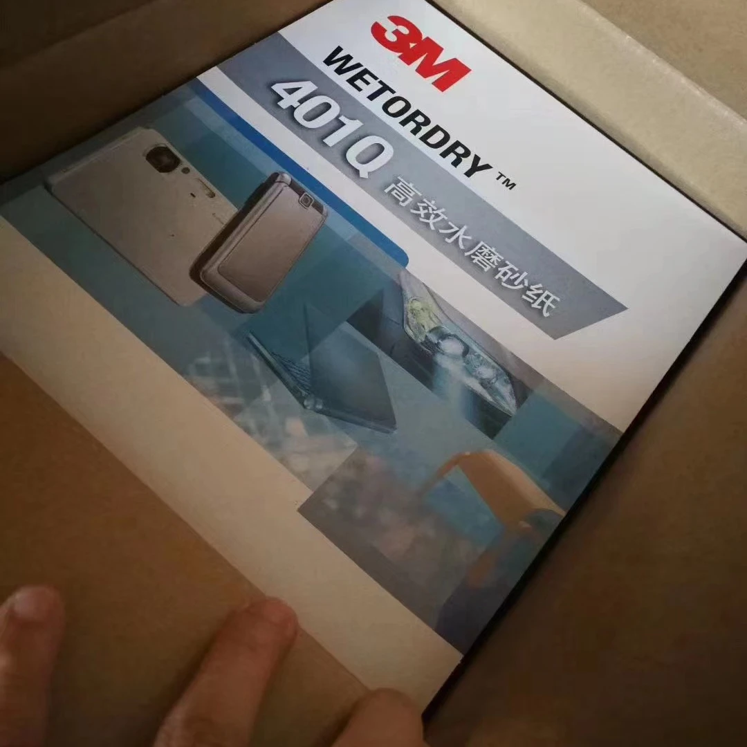 Высокое качество 3M 401Q Влажная и сухая латексная силиконовая карбидная Водонепроницаемая наждачная бумага