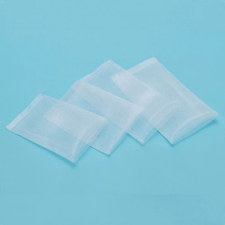 Japanese hot selling pull ring sponge foaming net facial face wash net Women face Soap Mesh net