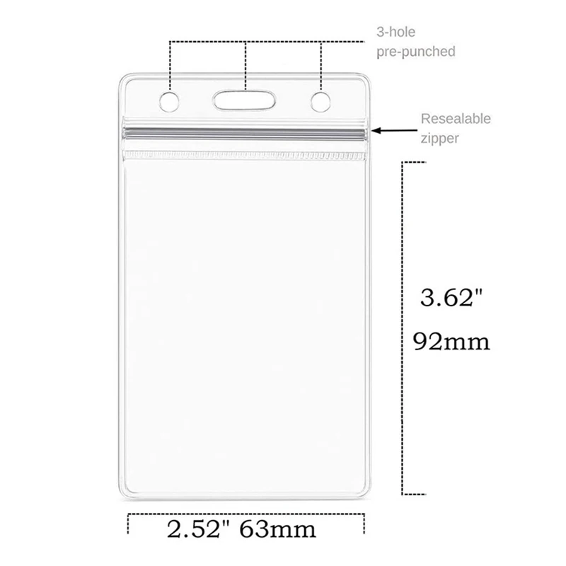 Wholesale Cheap Transparent PVC Vertical Plastic Card Cover Soft Plastic PVC Passport Holder Name Badge ID Card Holder