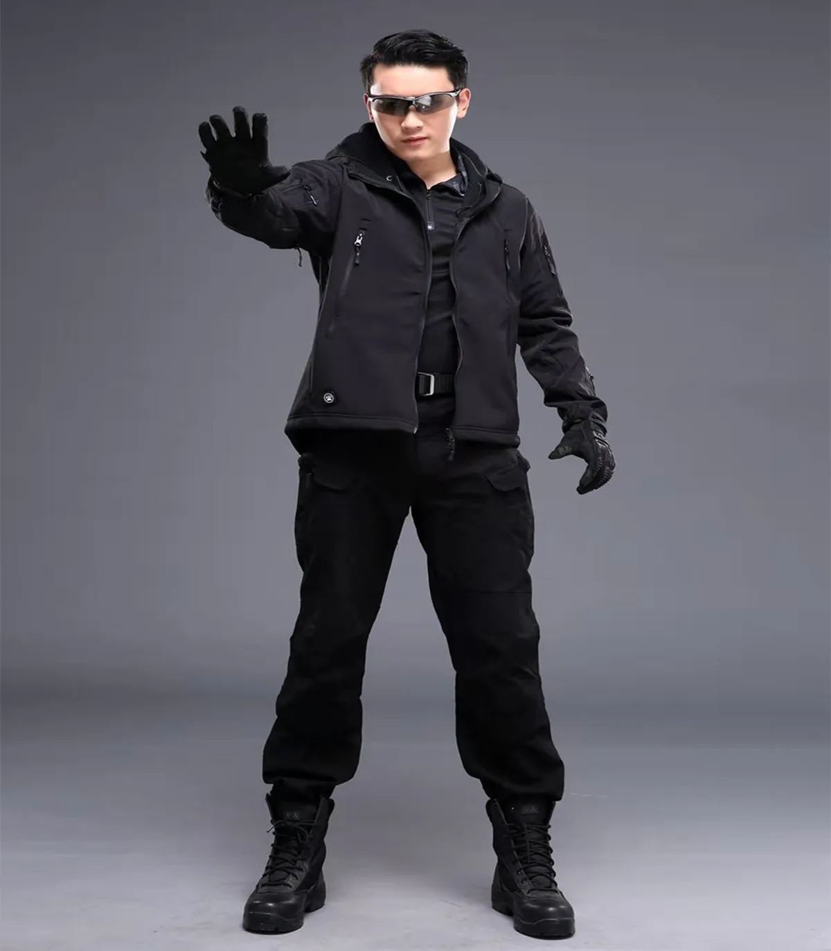 Outdoor Windproof Tactical TAD Soft Shell Jacket Set Shark Skin Storm Suit