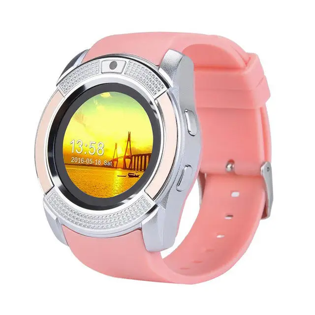 Aybor Boys Choice Dream V8 Black Smart Watch Phone Camera With Sim Card And Camera Waths Smartwatch For Men Women