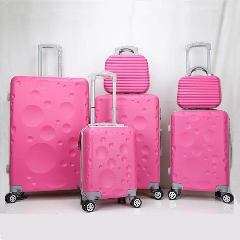 
Family 6pcs luggage set lady luggage bag unbreakable suitcase 