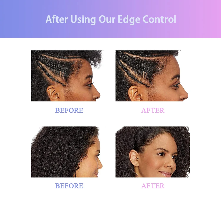 IN STOCK Amazon Top Seller 24 Hour Natural Edge Tamer Edge Control Private Label Bulk Edge Control for black hair 4c