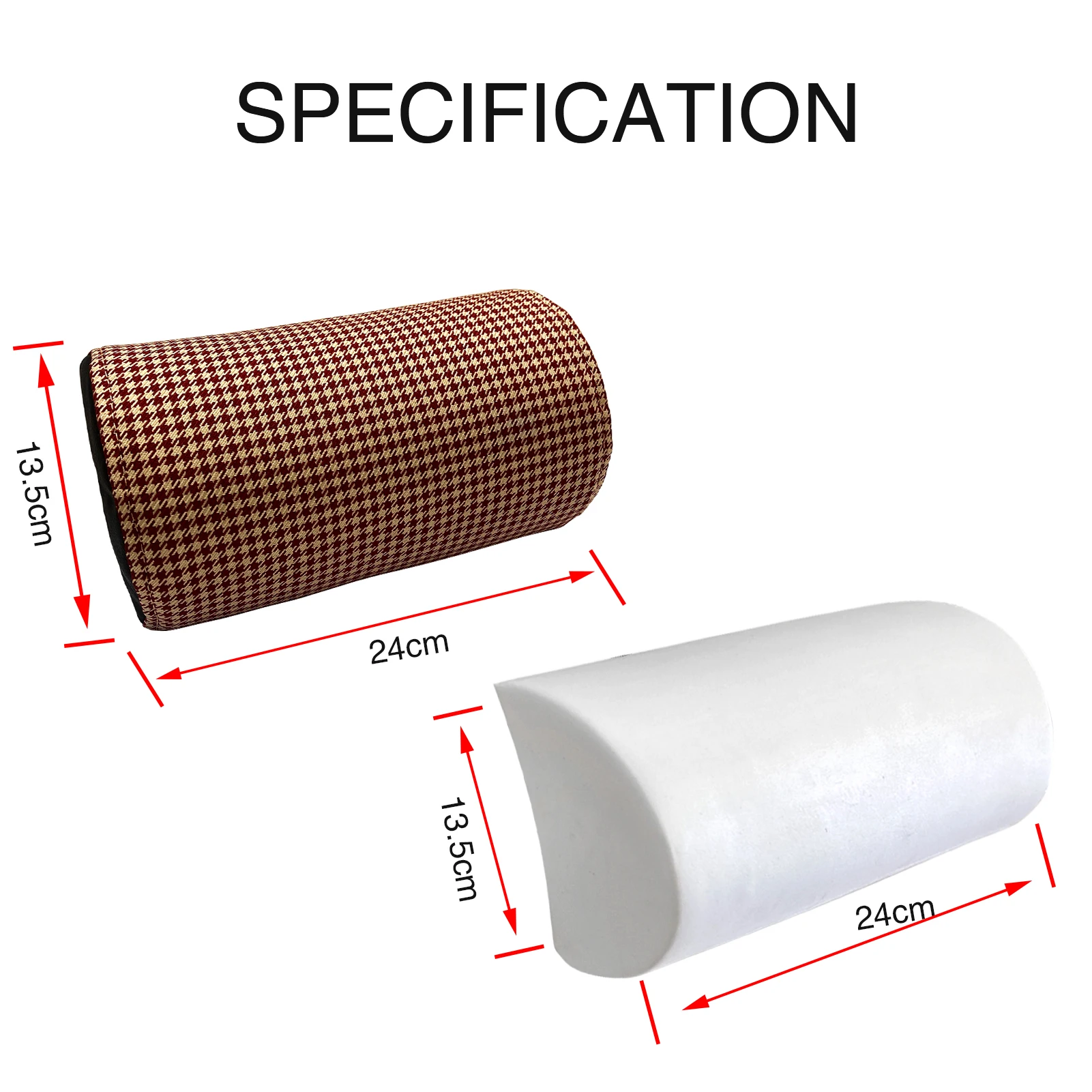 Houndstooth Car Neck Headrest Pillow Car Seat Supports Headrest in VW MK7 GTD GTE GTI Tartan Fabric Memory Foam Headrest Cojines