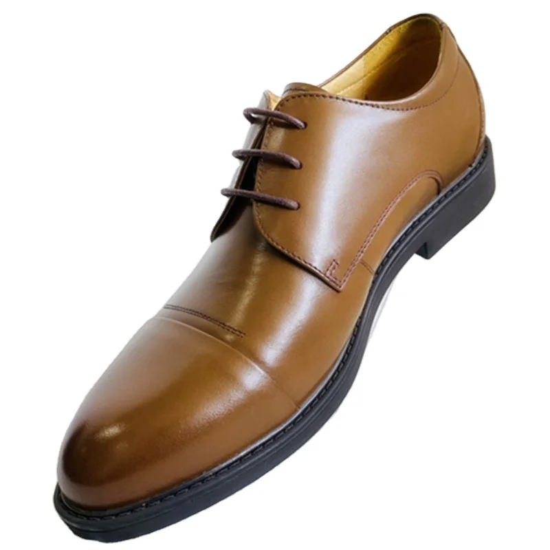 2022 new fashion calf leather man magnetic therapy massage height increase shoes can height increase 5cm