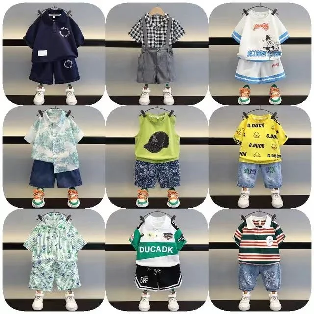Neonatal Clothing Ribbed Ruffled Short Sleeved Jumpsuit Set With 2-piece Baby for Girls