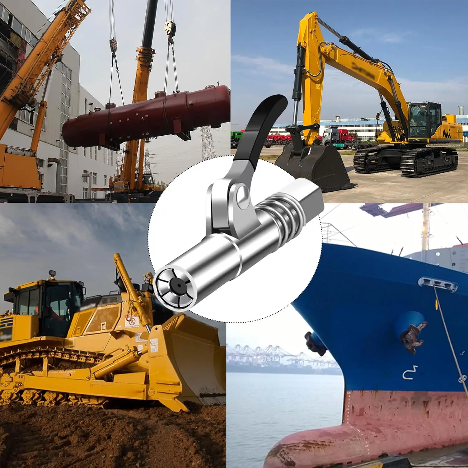 New grease gun coupler Quick Release  Locking Clamp Grease Gun Nozzle Nipple Heavy-Duty High Pressure grease gun accessories