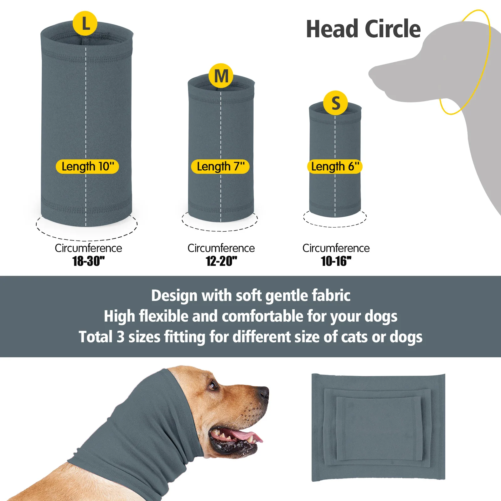 Dog cat Beauty bathing keeping warm Noise-proof earmuffs High elastic soft warm ear muffs washable pet Scarves Outdoor home hat
