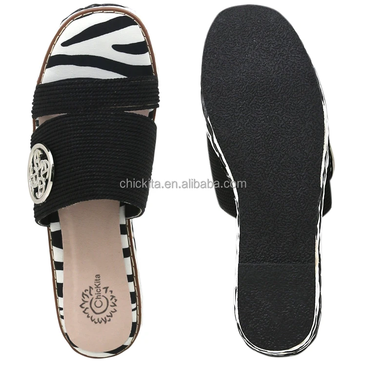 Lady two band Rope braided vamp upper  with trendy rround buckle  on braid woven Espadrille woman square toes wedge lady sandal