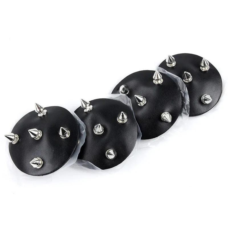 Wholesale Sexy Black Boob Nipple Cover Leather Nipple Reusable Pasties Breast Covers Fur Nipple Covers