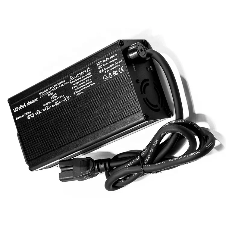 Waterproof 16S Forklift Lithium 48V DC LFP 8A 58.4V Lifepo4 Smart Battery Fast Charger for Ebike and Electric Scooter