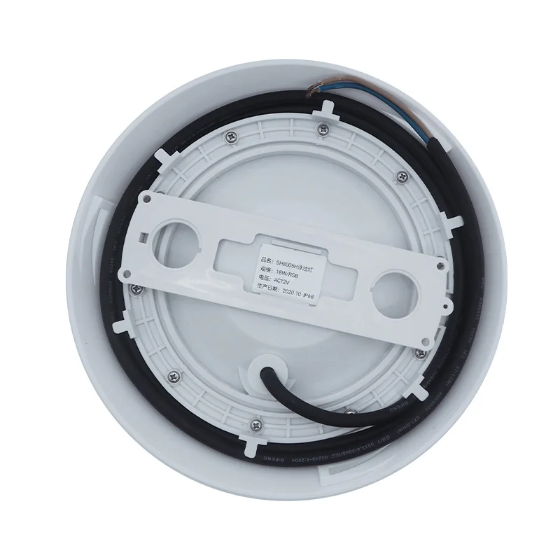 Лидер продаж на Amazon, водонепроницаемая светодиодная пластиковая лампа для бассейна с настенным креплением IP68 2835/мощностью 12 Вт, 18 Вт, 24 Вт, 36 Вт