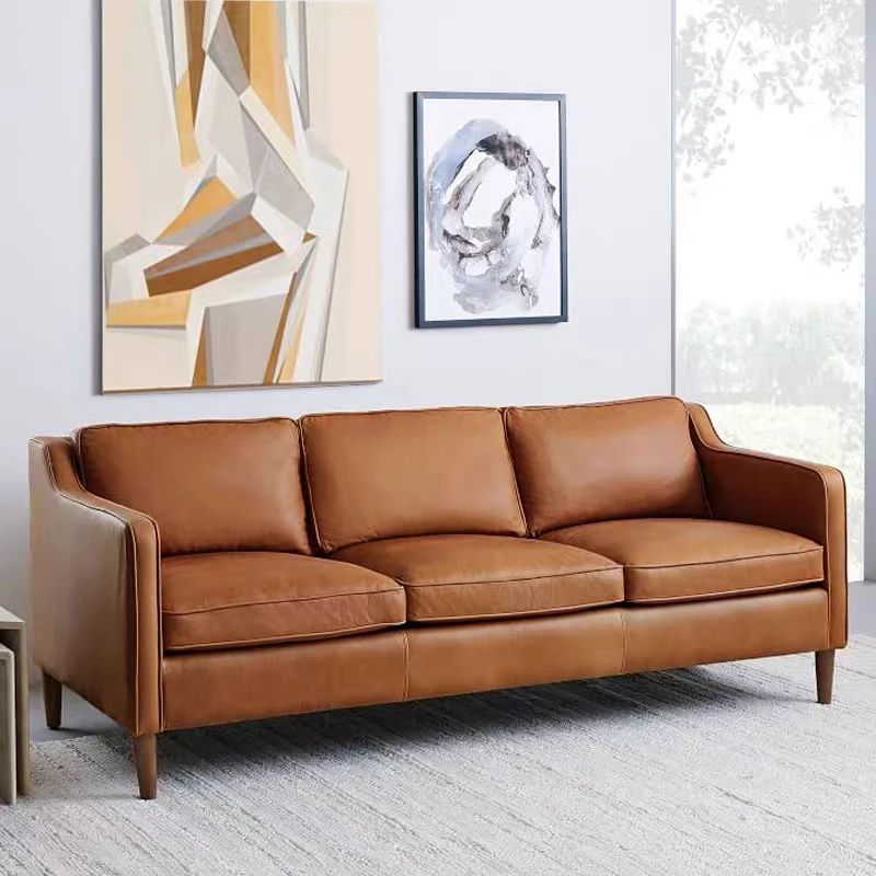Modern Italian Leather  Furniture Happy Home Sofa Sets in Foshan