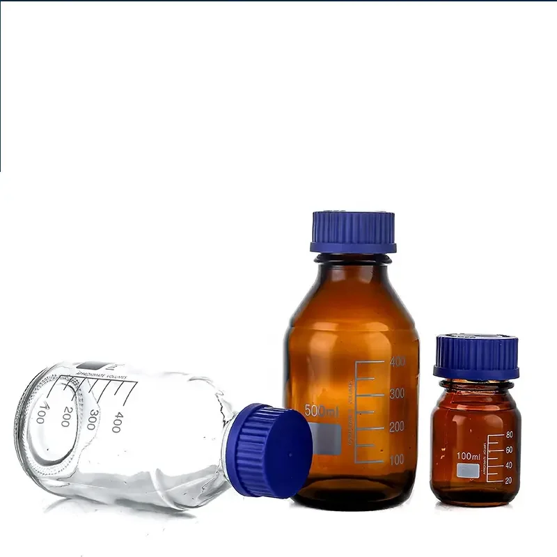 High quality chemical borosilicate 3.3 glass reagent bottle media bottle 100ml-20000ml