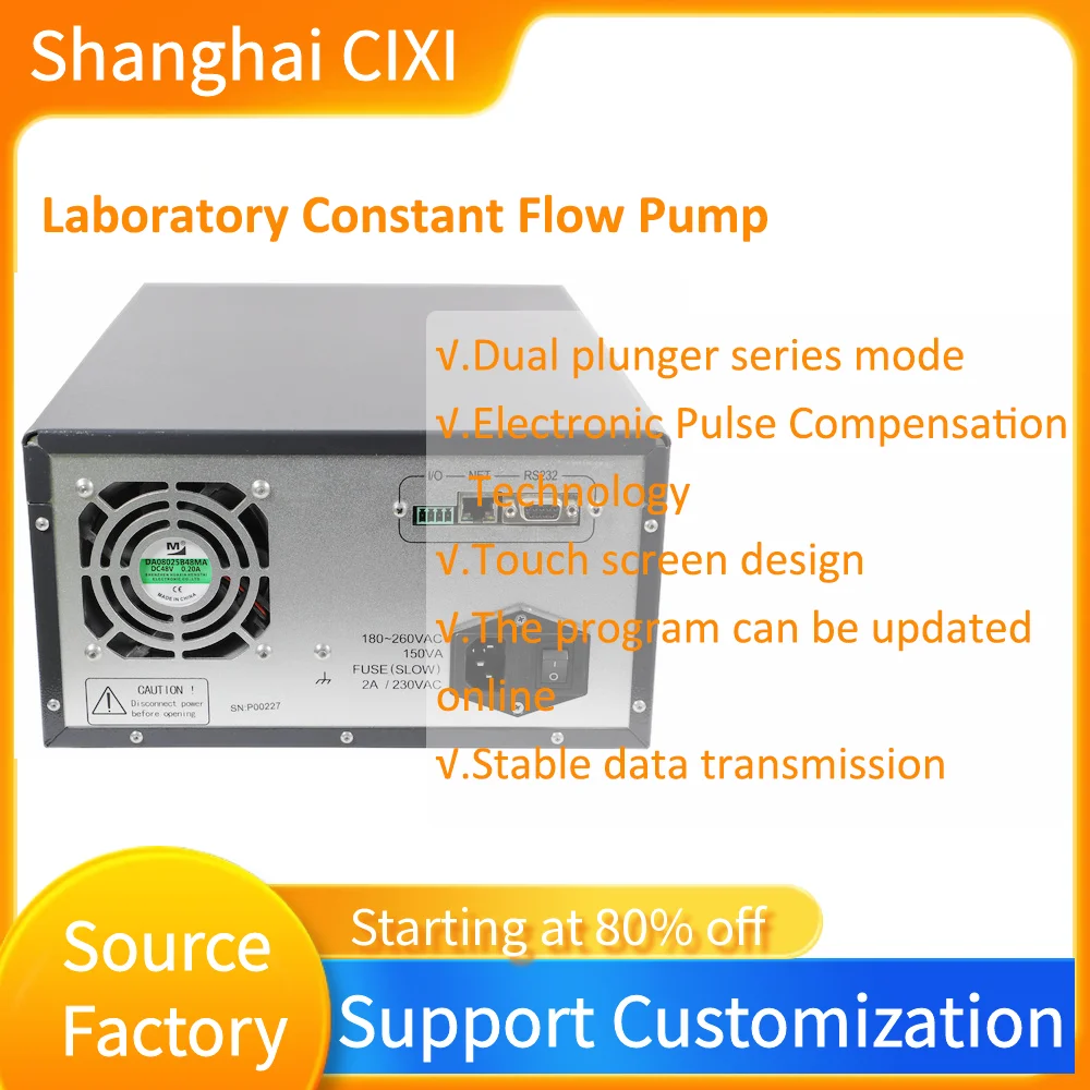 Small flow laboratory water feed constant flow pump high-pressure parallel flow pump dual plunger chromatographic analysis pump