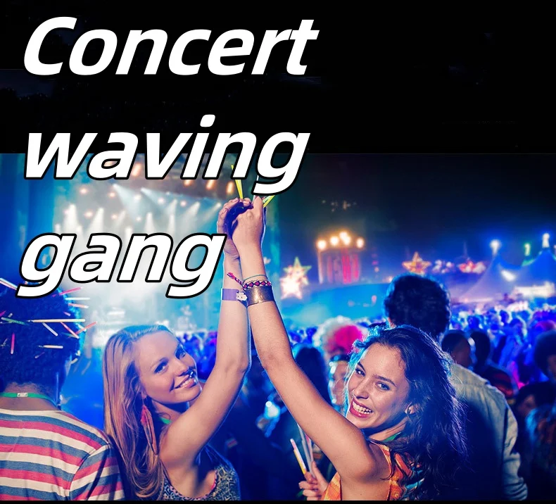 Colorful Fluorescent Stick for Body Emitted Light and Dances-Novelty & Gag Toy with Silver Light Stick