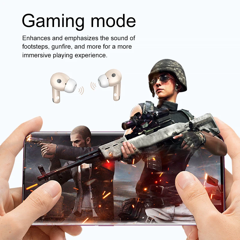 Wireless Earbuds With 4 Mics Clearer Calling With Specail Speaker With Wireless Charging Case Touch Control Stereo For Android