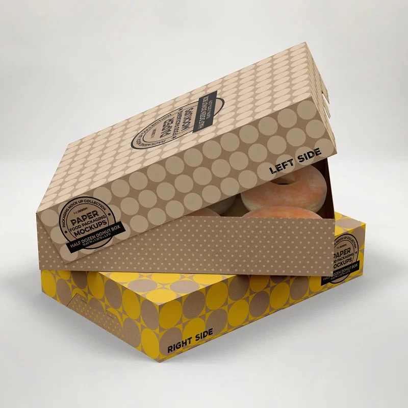 ASP donut box custom paper donut cake packaging box with logo