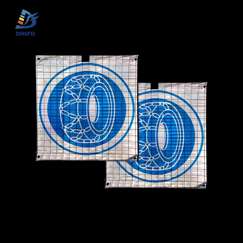 Snow Chains Warning Spanish Standard Traffic Symbols Foldable Reflective Vinyl Roll Up Sign Stand