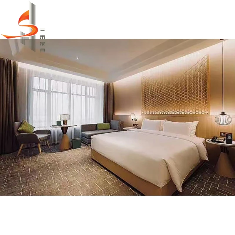 Sanhe  Hotel Customised Finished High Quality Hotel Furniture Suite Bedroom Furniture Set