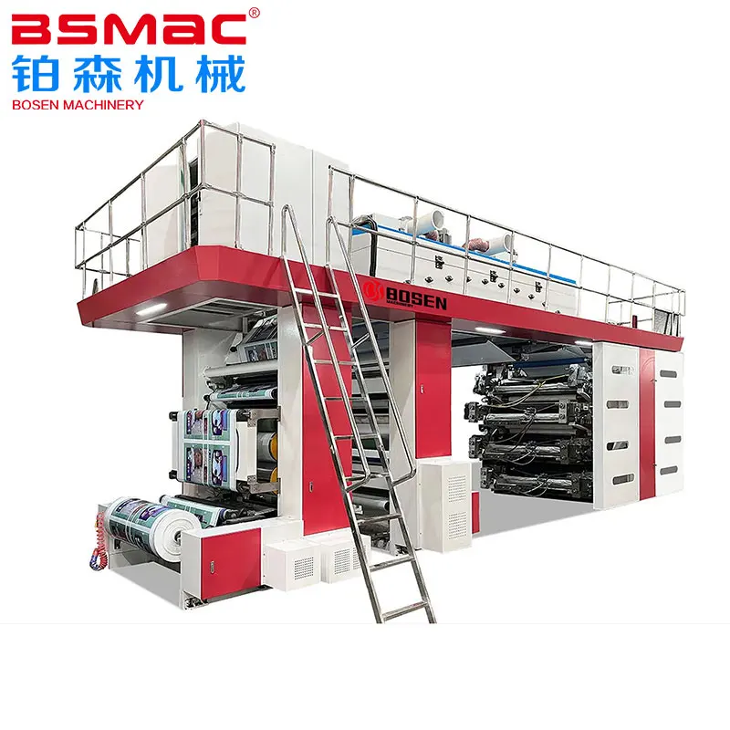 High Speed 8 Color CI Central Drum Automatic Flexo Printing Machine Flexographic Printer