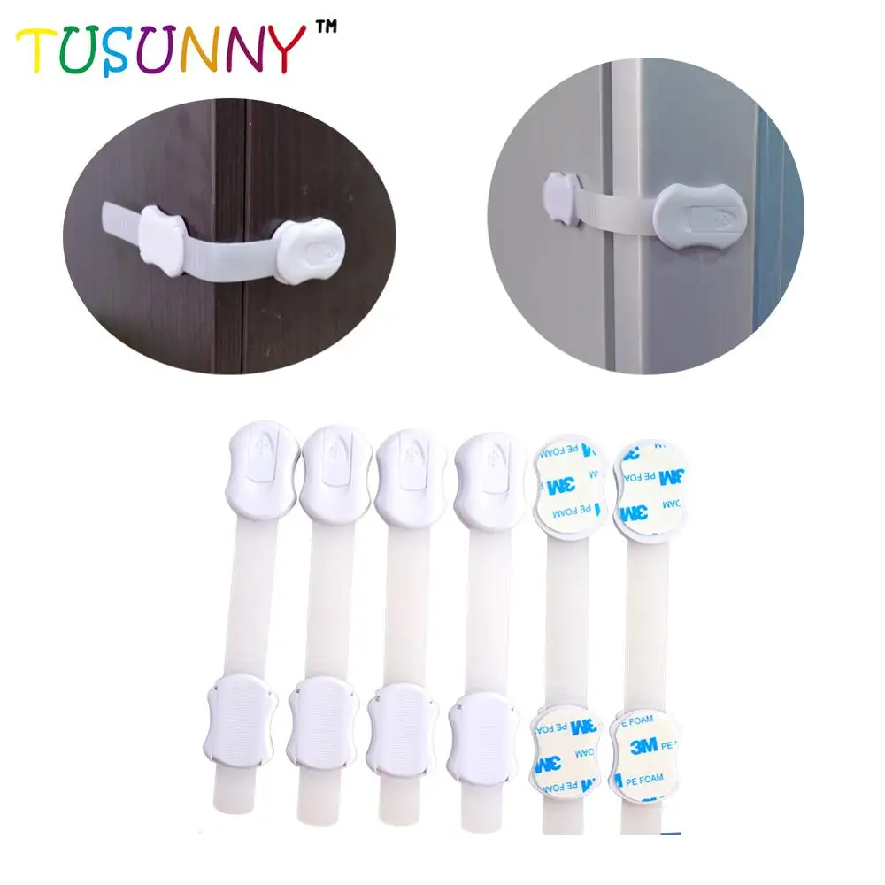 Magnetic Baby Child Kids Cabinet Safety Lock System Strap Lock With Key