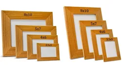 High Quality 5 x 7 Carving Art Photo Frame, Customized Engraved Natural Wood Picture Frame