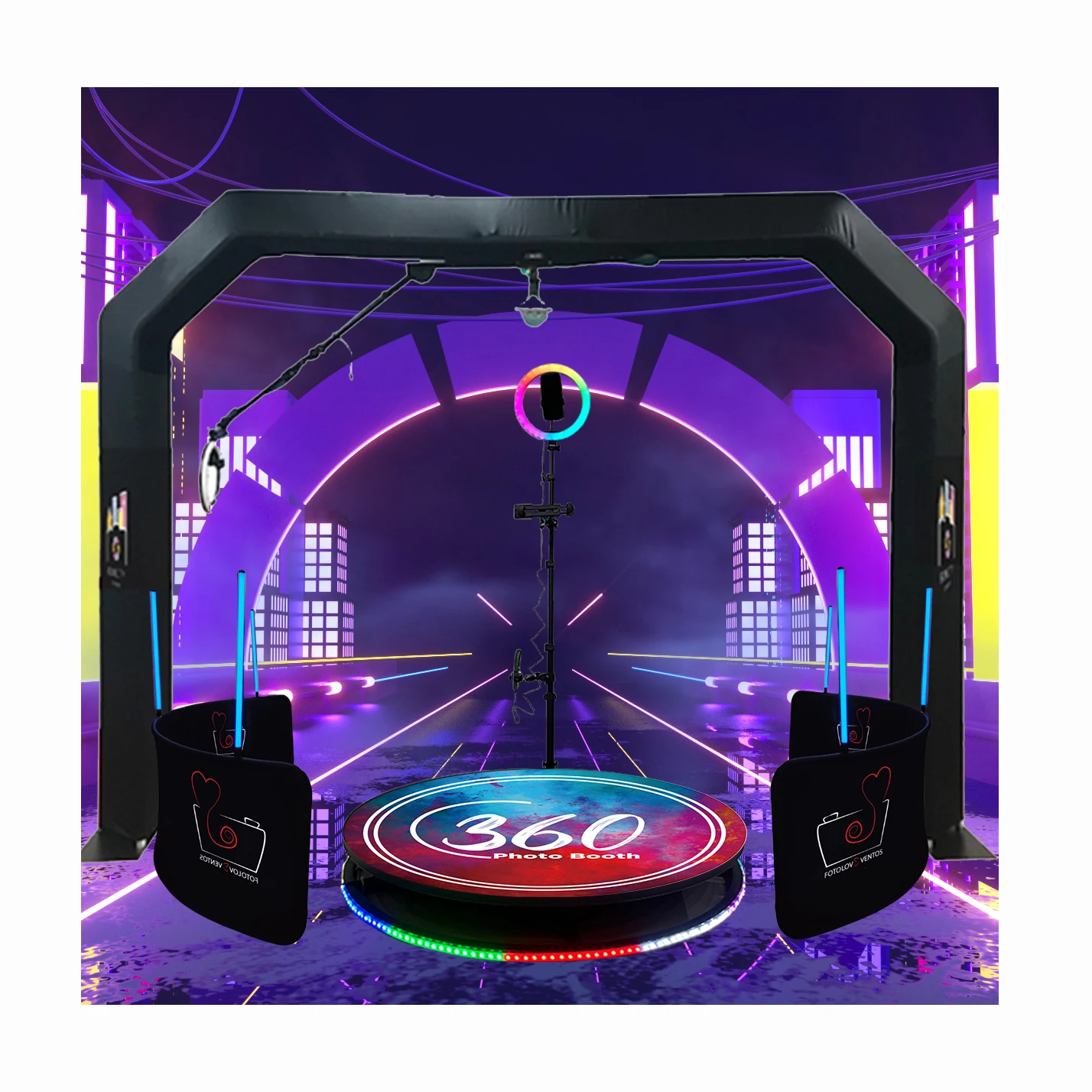 360 фотобудка со светодиодным небом