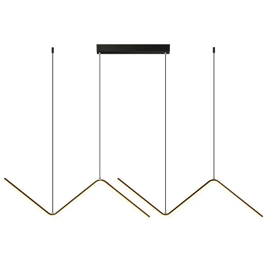 Creative 0.9 m curve LED pendant light aluminium LED  line hanging decorative lights  for dinning room