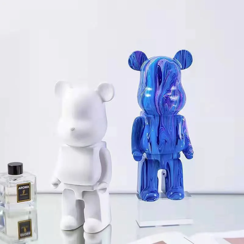 Funny DIY Fluid Painting  28cm Vinyl Resin Brickbear Toy With Kids Creative Pouring Bear
