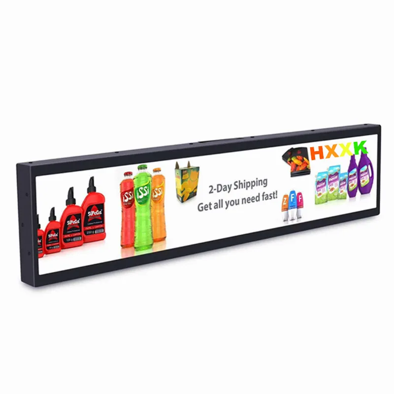 HXXK TOUCH Customizable stretch bar lcd screen display shelf edge display digital signage ultra wide monitor wall mounted  Bar