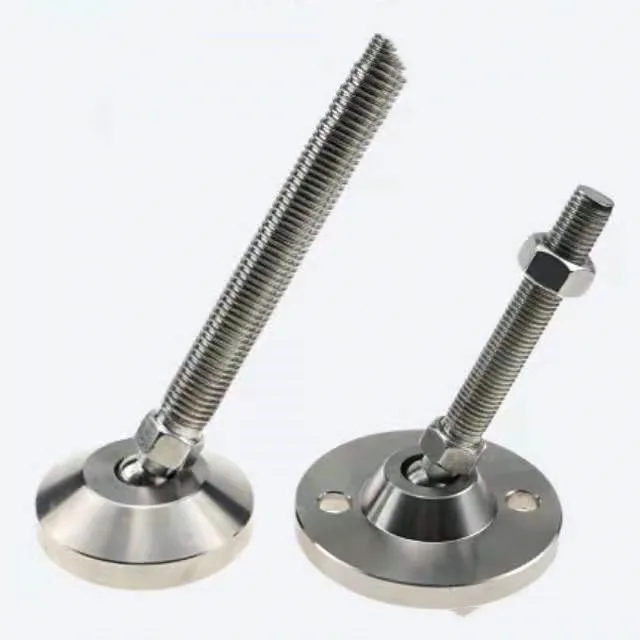 304 stainless steel heavy duty universal anchor screw for adjusting horizontal foot pad of mechanical equipment