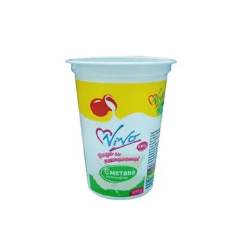 Plastic Packaging Container Frozen PP Yoghurt Tub Pot Yogurt Cup with Lid Spoon